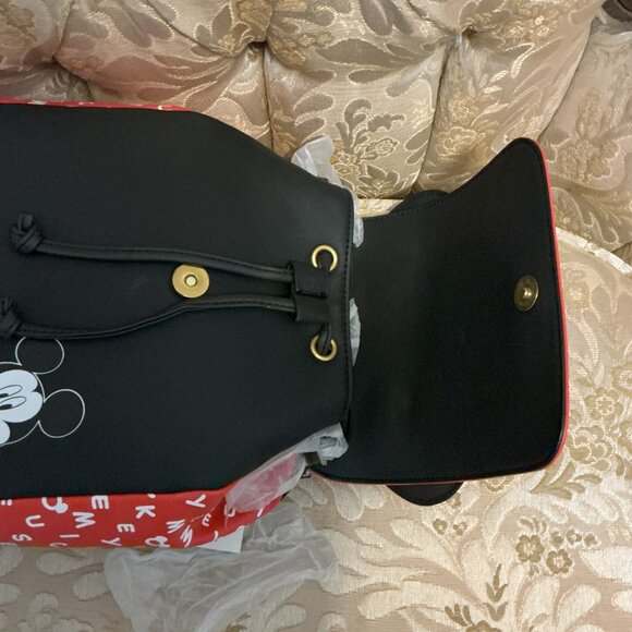 Mickey Mouse Loungefly Drawstring Backpack and Wallet Set - Picture 3 of 8